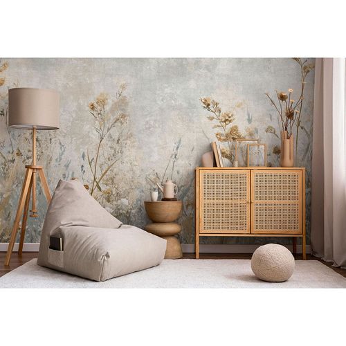 Guido Maria Kretschmer Fototapete Blumen Wiese Blau Grau Zimmer