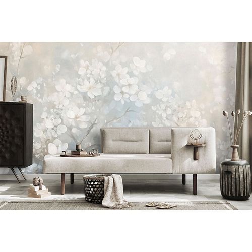 Guido Maria Kretschmer Photo Wallpaper Floral Beige Blue