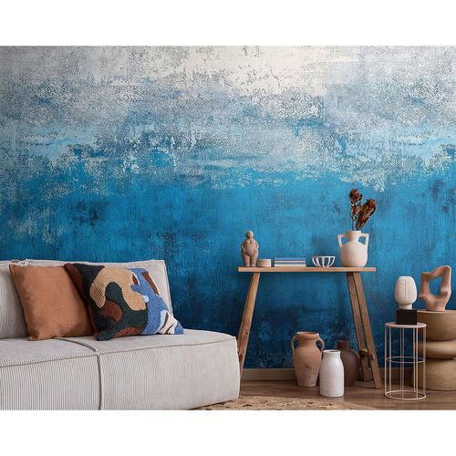 Guido Maria Kretschmer photo wallpaper plaster look blue