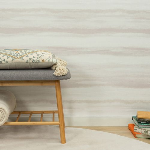 Vliestapete Streifen Creme Braun Beige Glitzer 10515-05 Raum