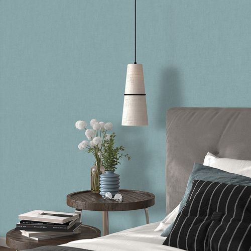Vliestapete Einfarbig Modern Blau Glitzer 10539-08 Raum