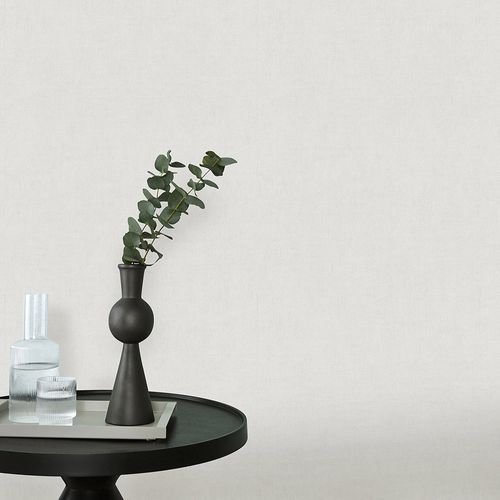 Vliestapete Einfarbig Modern Creme Grau Glitzer 10539-14 Raum