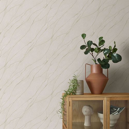 Vliestapete Marmor Optik Hellgrau Beige Metallic 10440-32 Zimmer