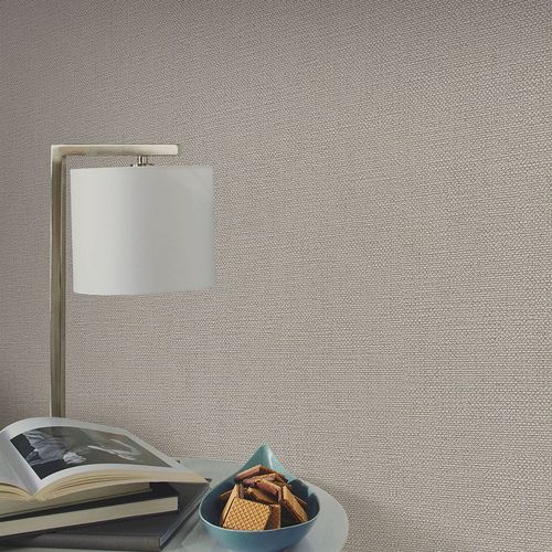 Vliestapete Einfarbig Struktur Beige Grau 10463-02 Zimmer