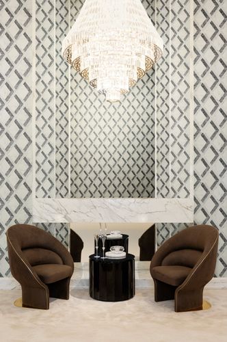 Wallpaper Versace graphic marble grey black 79133-3