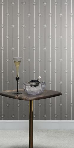 Vliestapete Versace Logo Grau Silber Metallic 79173-3 Zimmer