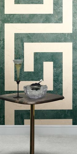 Wallpaper Versace marble petrol cream metallic 79174-3