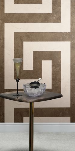 Vliestapete Versace Marmor Braun Creme Metallic 79174-4 Zimmer