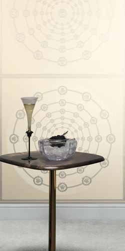 Vliestapete Versace Medaillon Creme Silber Metallic 79175-2 Zimmer