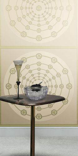 Vliestapete Versace Medaillon Grau Grün Metallic 79175-4 Zimmer