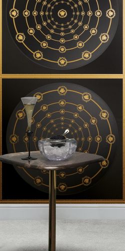 Vliestapete Versace Medaillon Schwarz Gold Metallic 79175-5 Zimmer