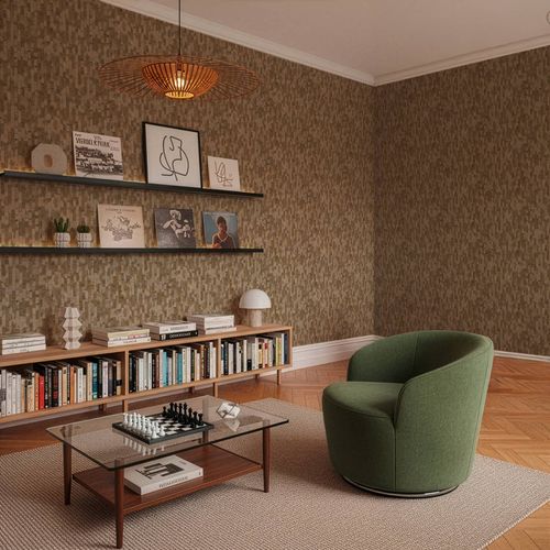 Vliestapete Holzoptik Paneele Braun Grau 79008-4 Zimmer