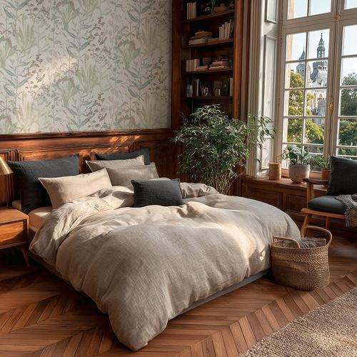 Vliestapete Floral Aquarelloptik Weiß Grün Braun 79009-2 Zimmer