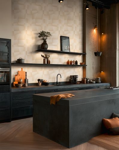 Vliestapete 3D-Optik Struktur Beige Creme Metallic 79197-4 Zimmer