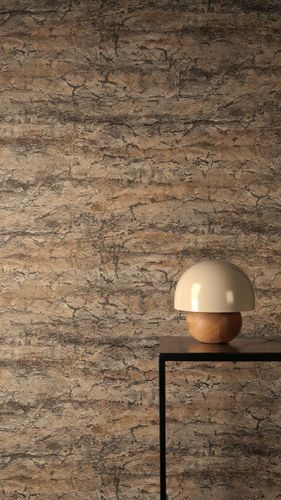 Vliestapete Naturstein Mediterran Braun Grau 79199-1 Zimmer