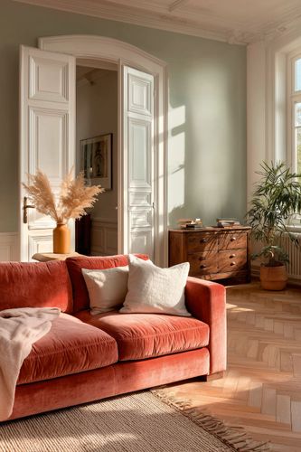 Vliestapete Leinenoptik Struktur Uni Hellgrün 79202-4 Zimmer