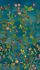 Fototapete Blumen Blätter Floral Blau Grün Rosa 79216-3 2