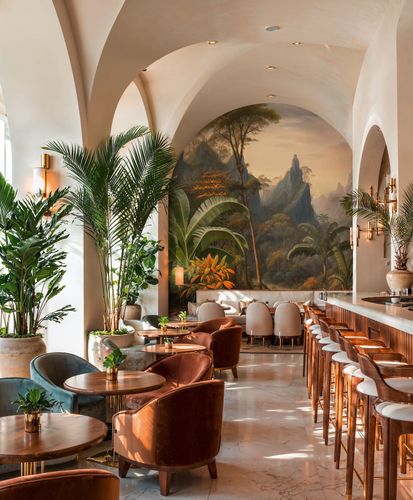 Photo wallpaper Jungle Landscape Green Beige 76190-1