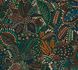 Non-woven wallpaper leaves black green orange 78025-2 2