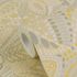 Non-woven wallpaper leaves beige cream yellow 78025-4 4