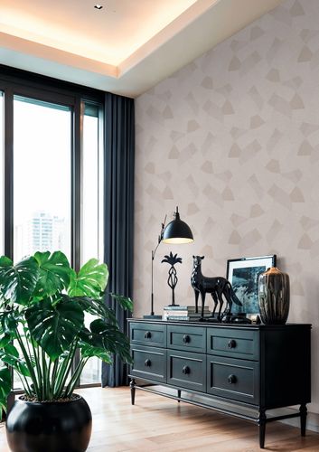 Non-woven wallpaper lines pattern grey white 79160-2