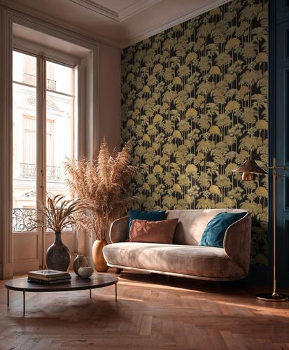 Non-woven wallpaper jungle black gold metallic 79162-3