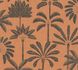 Non-woven wallpaper leaves orange black metallic 79163-3 2