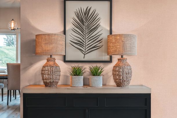 Non-woven wallpaper plain linen look pink 79165-7