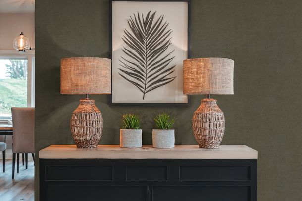 Non-woven wallpaper plain linen look dark brown 79166-4