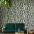 Non-woven wallpaper wood look 3D effect light green 35378 1