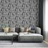 Non-woven wallpaper tiles wood look 3D effect grey 35381 3