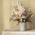 Non-woven wallpaper rattan wood look cream yellow 45753 1