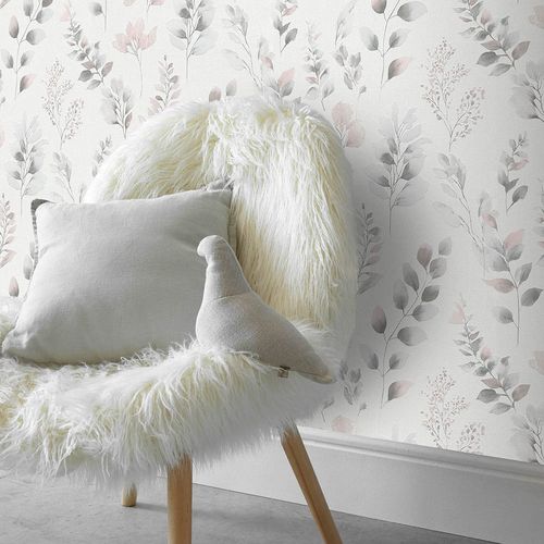 Tapete Guido Maria Kretschmer Floral Weiß Rosa Zimmer