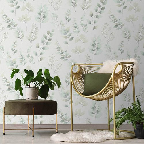 Tapete Guido Maria Kretschmer Floral Weiß Grün Zimmer