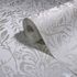 Vliestapete Barock Motiv Floral Grau Silber Metallic 82511 Detail 4