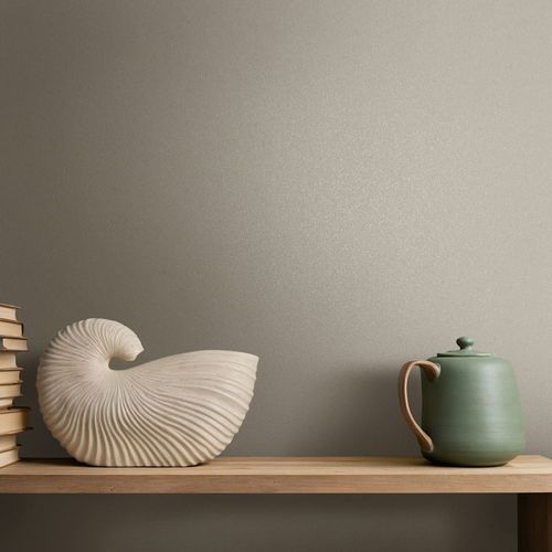 Non-woven Wallpaper plain Plaster Look Beige Grey 82517