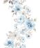 Vliestapete Blumen Aquarelloptik Weiß Blau Grau 89012 2