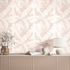 Vliestapete Blattmuster Ranken Rosa Orange Beige 89016 Raum 1