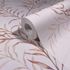 Vliestapete Blattmuster Ranken Rosa Orange Beige 89016 Detail 4