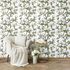 Vliestapete Floral Blumen Weiß Grün Braun 89038 Zimmer 3
