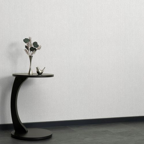 Vliestapete Textiloptik Streifen Grau Creme 10559-31 Zimmer