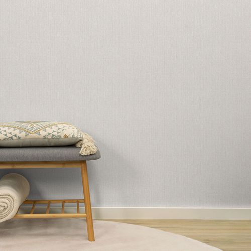 Vliestapete Textiloptik Streifen Beige Grau 10559-37 Zimmer