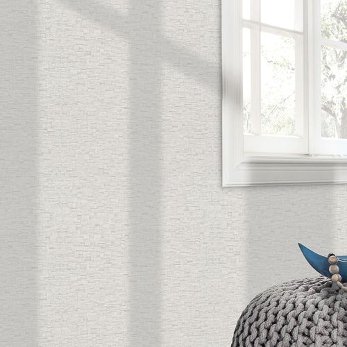 Vliestapete Holzoptik Grafik Creme Grau Glitzer 10562-31 Zimmer