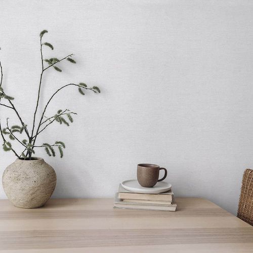 Vliestapete Uni Leinenoptik Struktur Hellgrau 10563-10 Zimmer