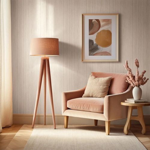 Wallpaper Papis Loveday Lines Solid Color Beige Gray 35834