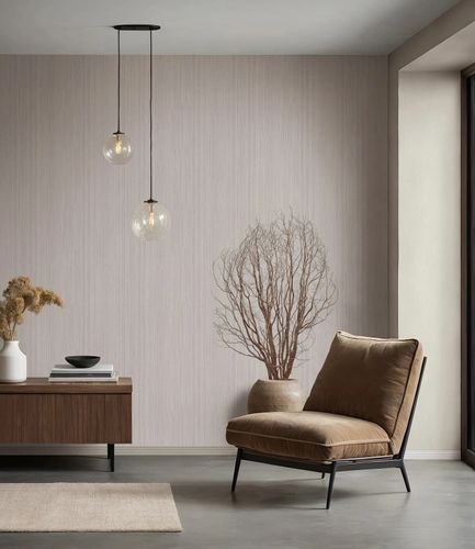 Wallpaper Papis Loveday Lines Solid Grey Beige 35835