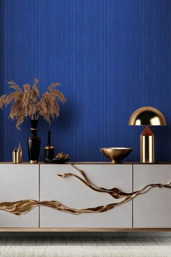 Wallpaper Papis Loveday Lines Plain Blue 35840