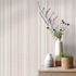 Non-woven Wallpaper Stripe Motif Pink Beige Cream 10588-05 1