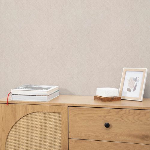 Non-woven Wallpaper Graphic Plain Beige Pink 10589-05