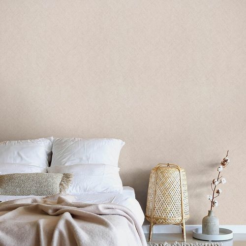 Vliestapete Muster Grafisch Uni Beige Rosa 10589-05 Zimmer